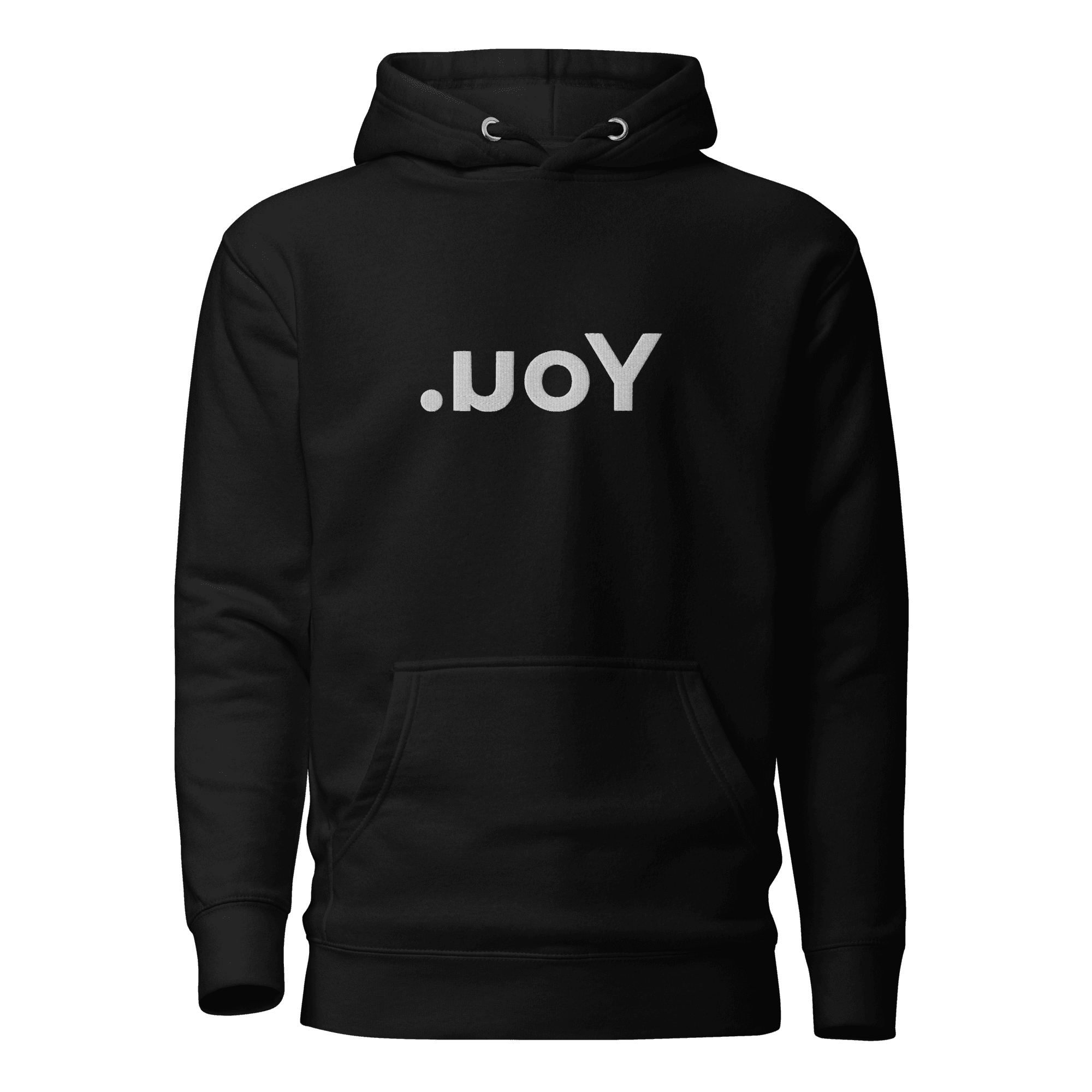 .uoY Hoodie — Black — front