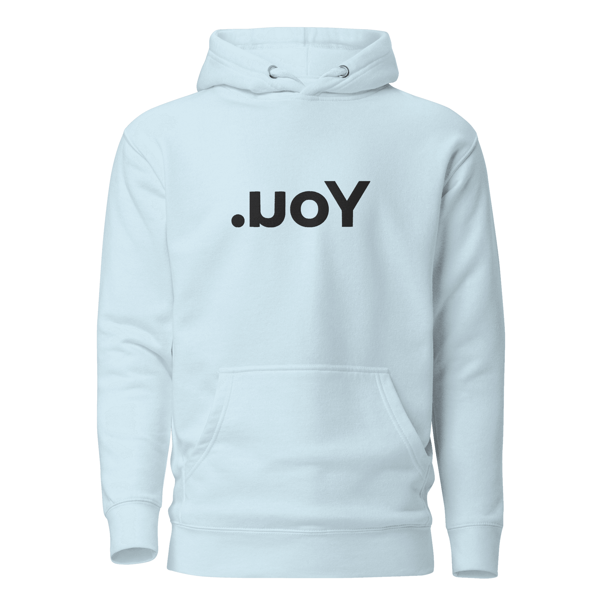 .uoY Hoodie — Sky Blue — front