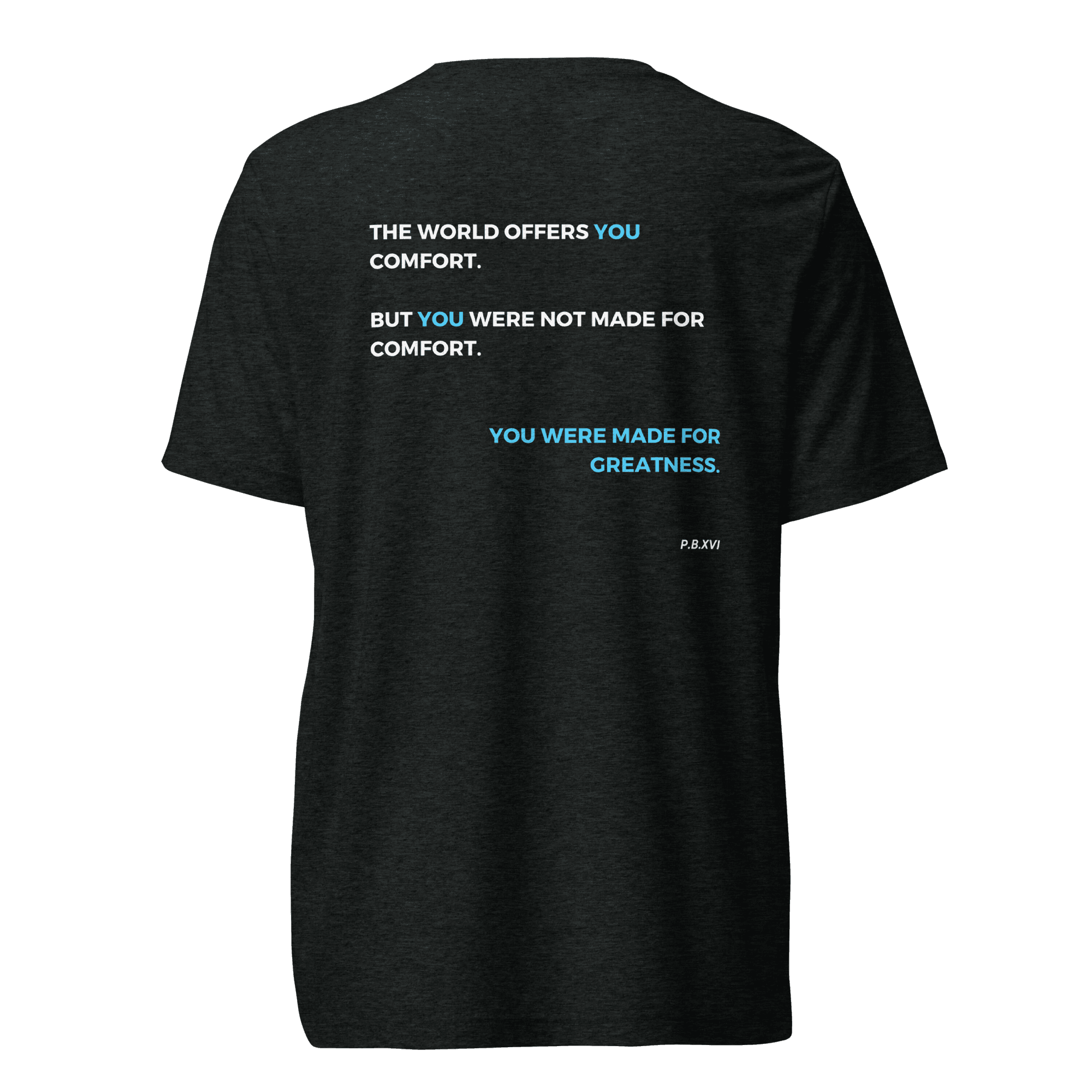 .uoY Tee — Charcoal — back