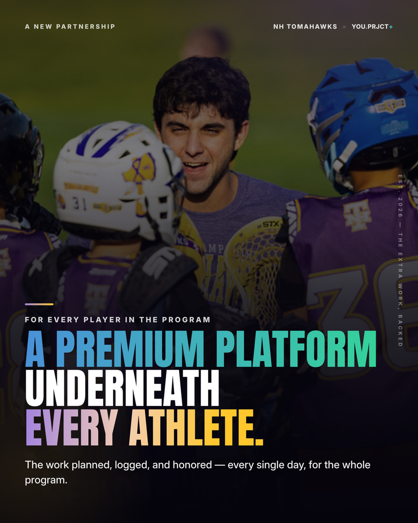 NH Tomahawks announcement graphic: a premium platform underneath every athlete