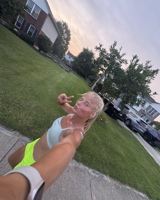 Ryley on her morning run at sunrise